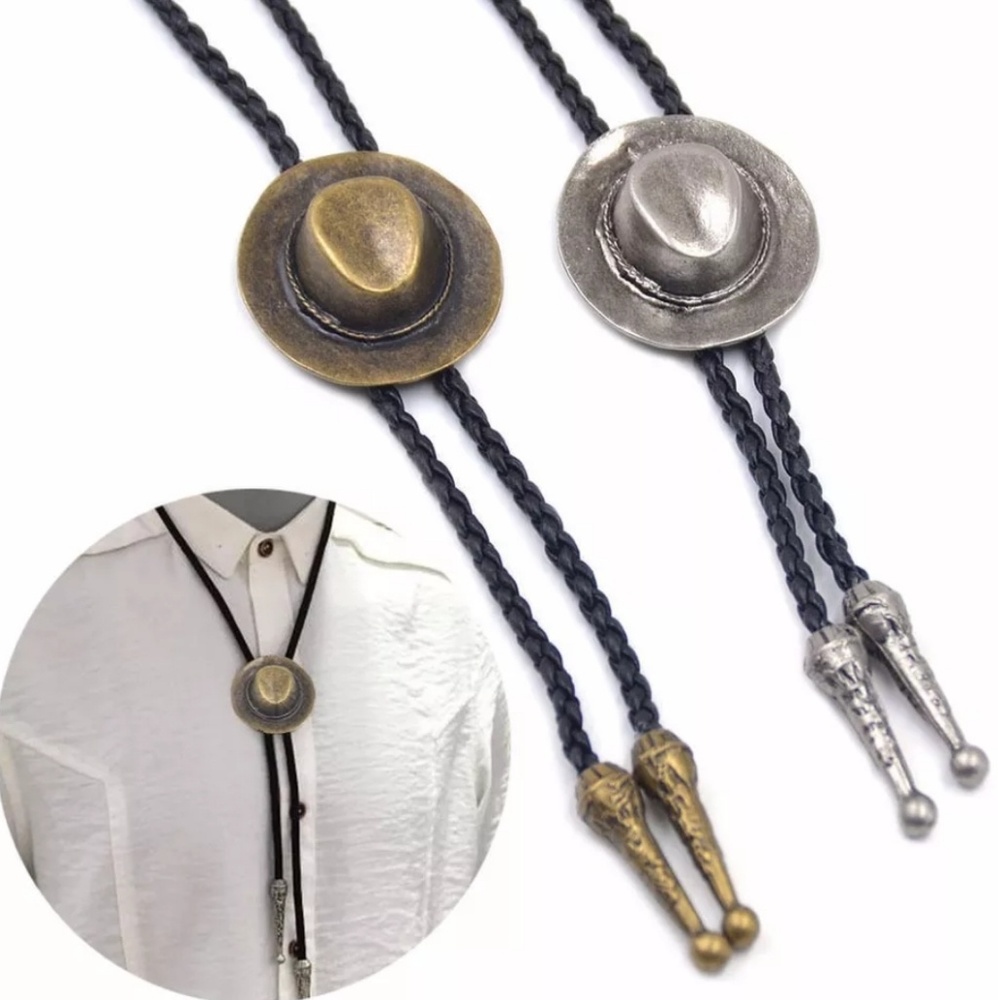 Western Bolo Tie Hat Necklace Accessorie